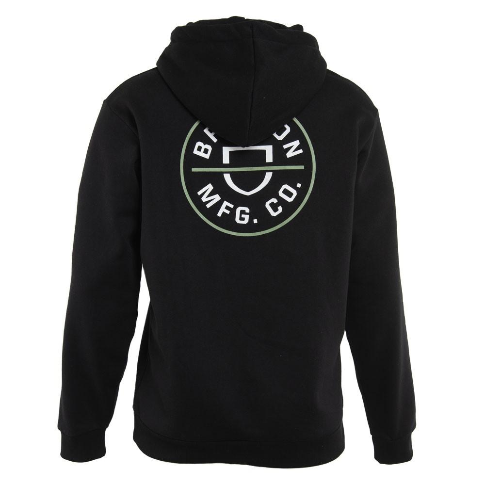 Poleron Men Hoodie Logo Black White Green