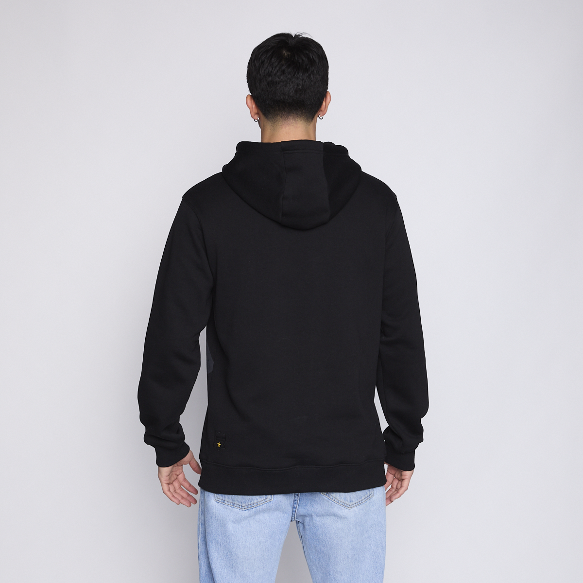 Polerón Colo Colo Urbano Hombre Hoodie Negro Cacique Gris