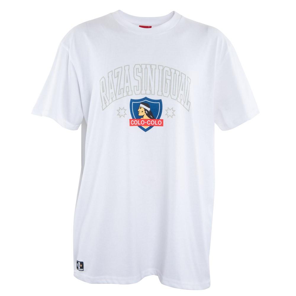 Polera Colo Colo Urbano "Raza Sin Igual" Blanca