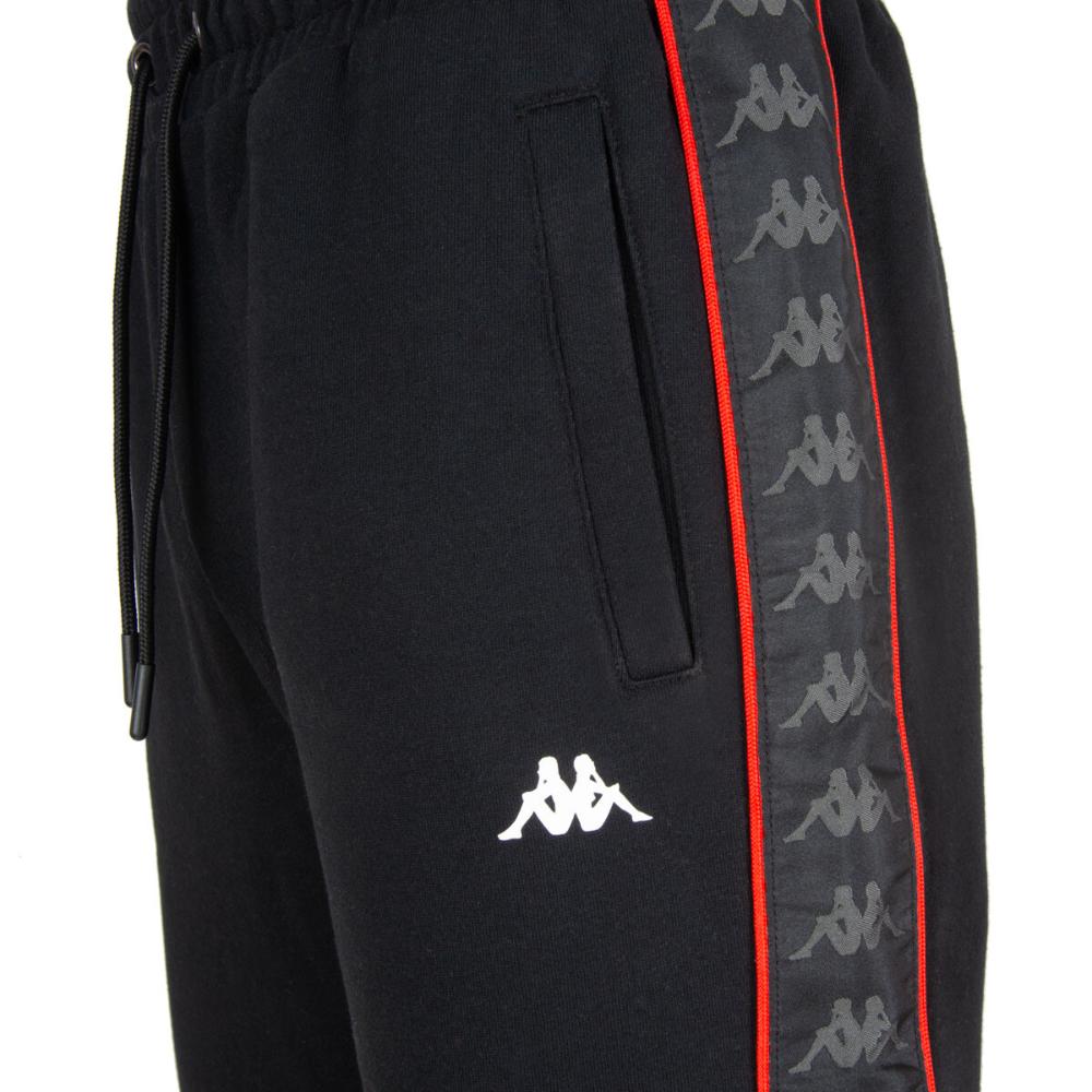 Pantalon Men Black Banda Black Red