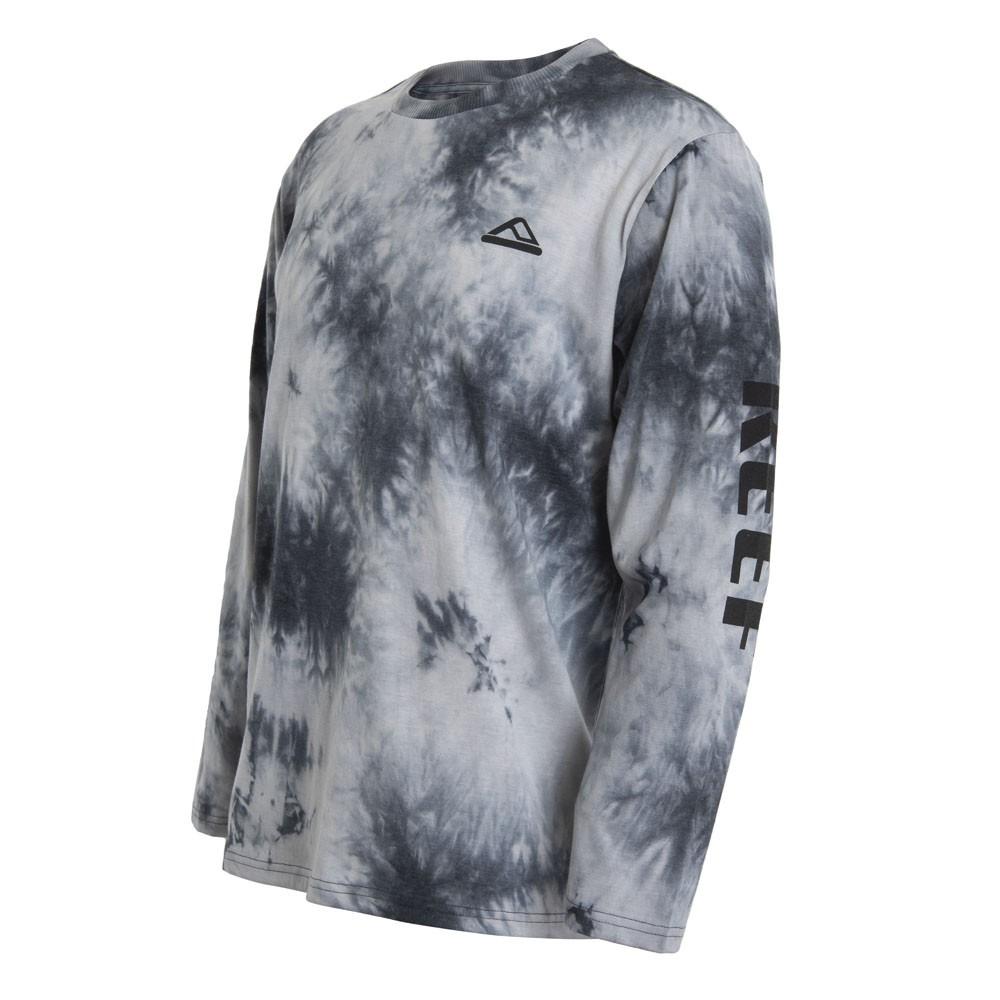 Polera Men Long Sleeve Tie Dye Grey Black
