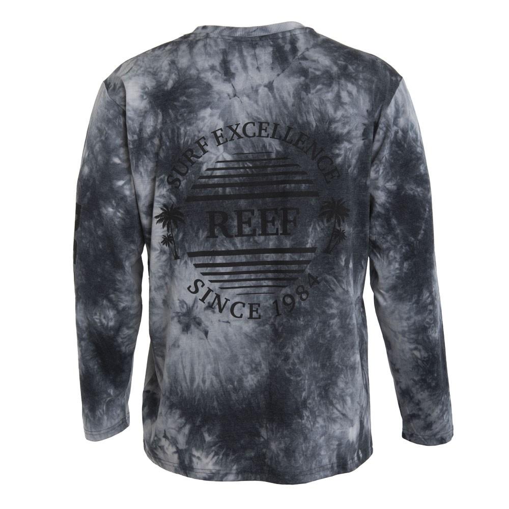 Polera Men Long Sleeve Tie Dye Grey Black
