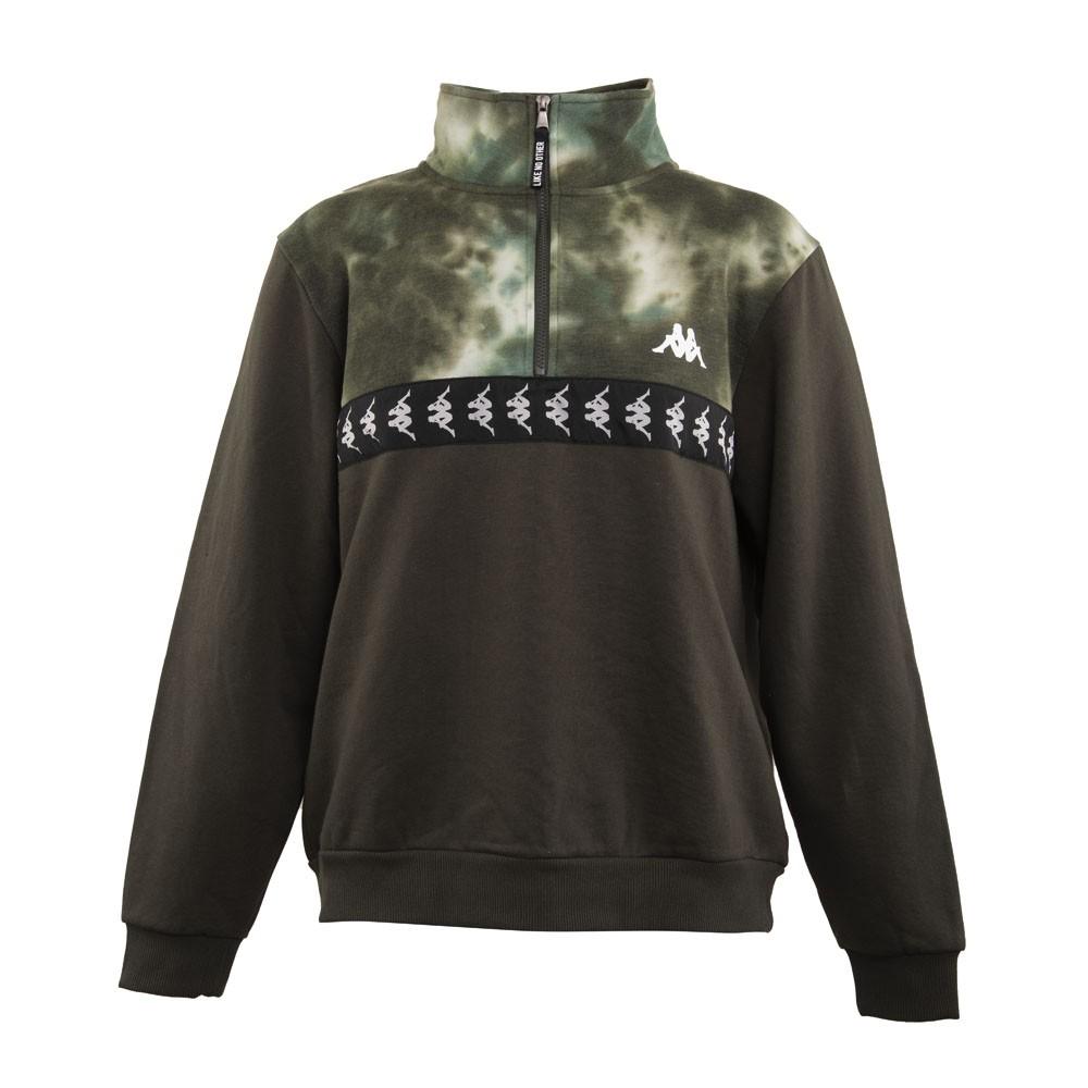 Poleron Men Half Zip Dark Green