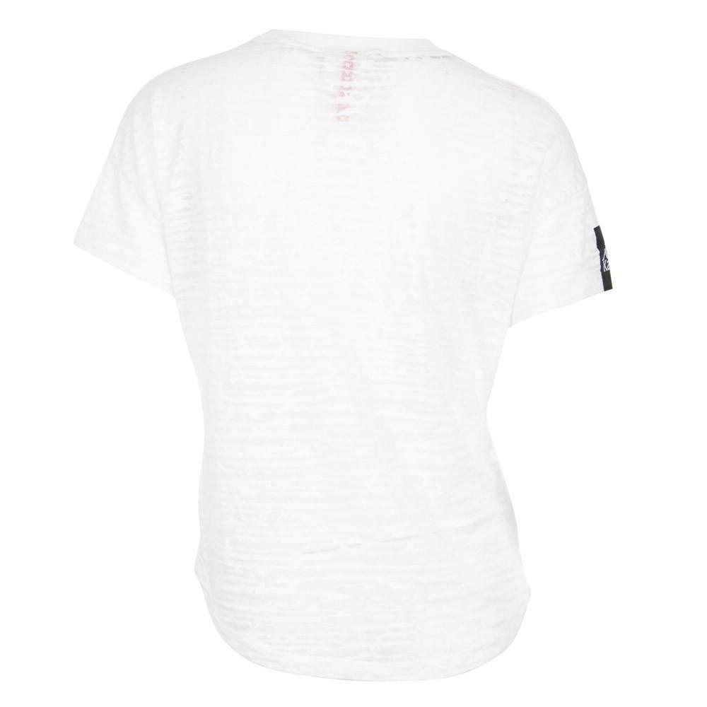 Polera Blanca Logo Multicolor