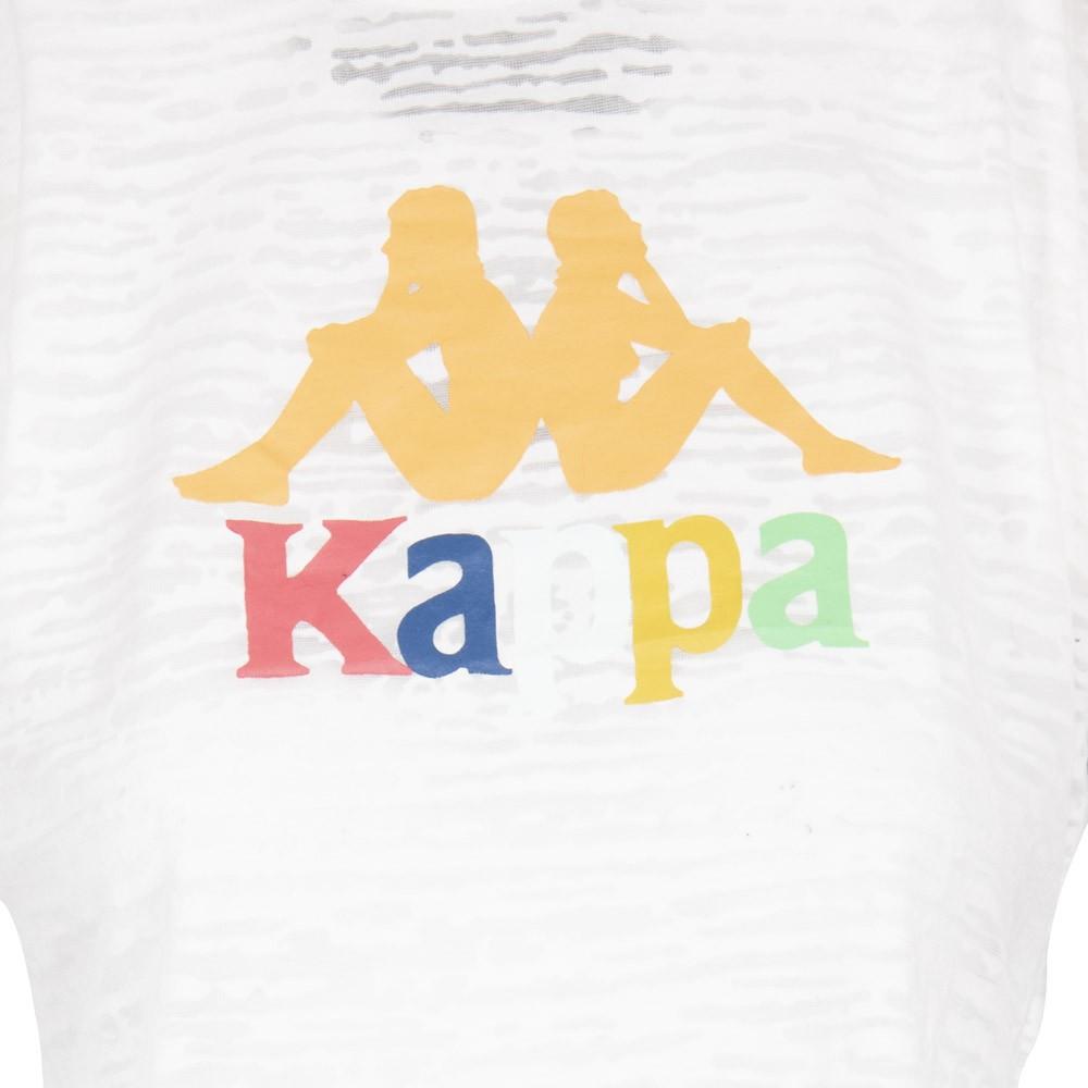 Polera Blanca Logo Multicolor