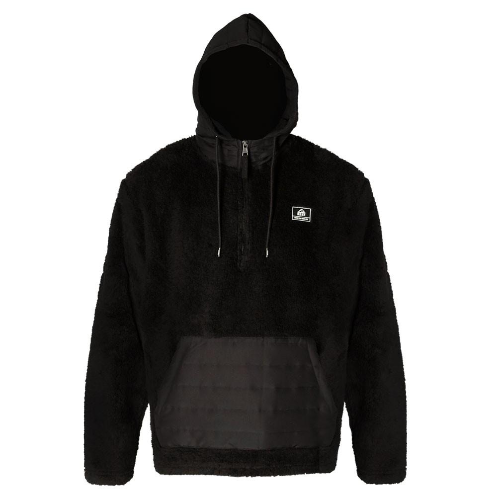 Poleron Sherpa Men Mid Zip All Black