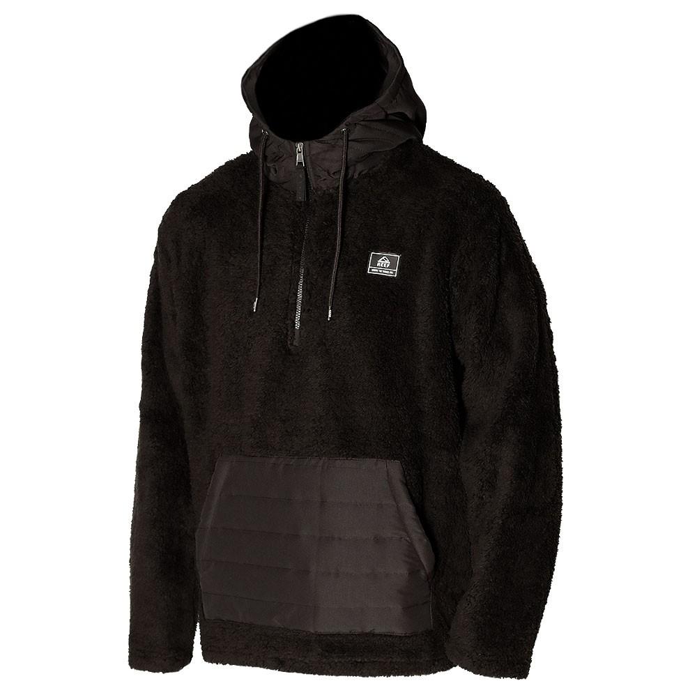 Poleron Sherpa Men Mid Zip All Black