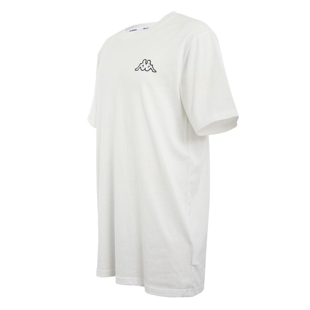 Polera Men Overzise White Logo Back