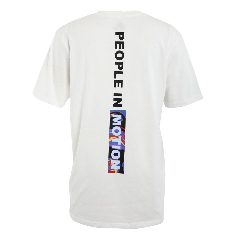 Polera Men Overzise White Logo Back