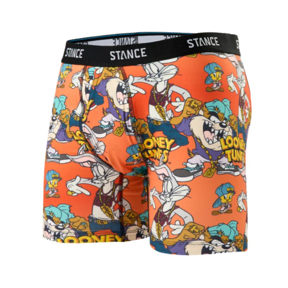 Boxer Men Stance Loonew Tunes Brief Orange Black