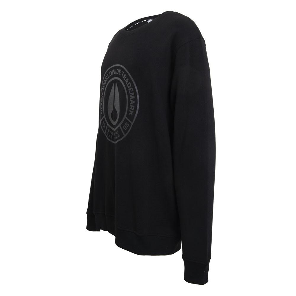 Polerón Crew Black Logo Front Black