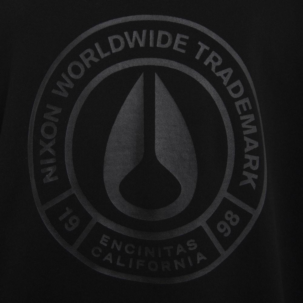 Polerón Crew Black Logo Front Black