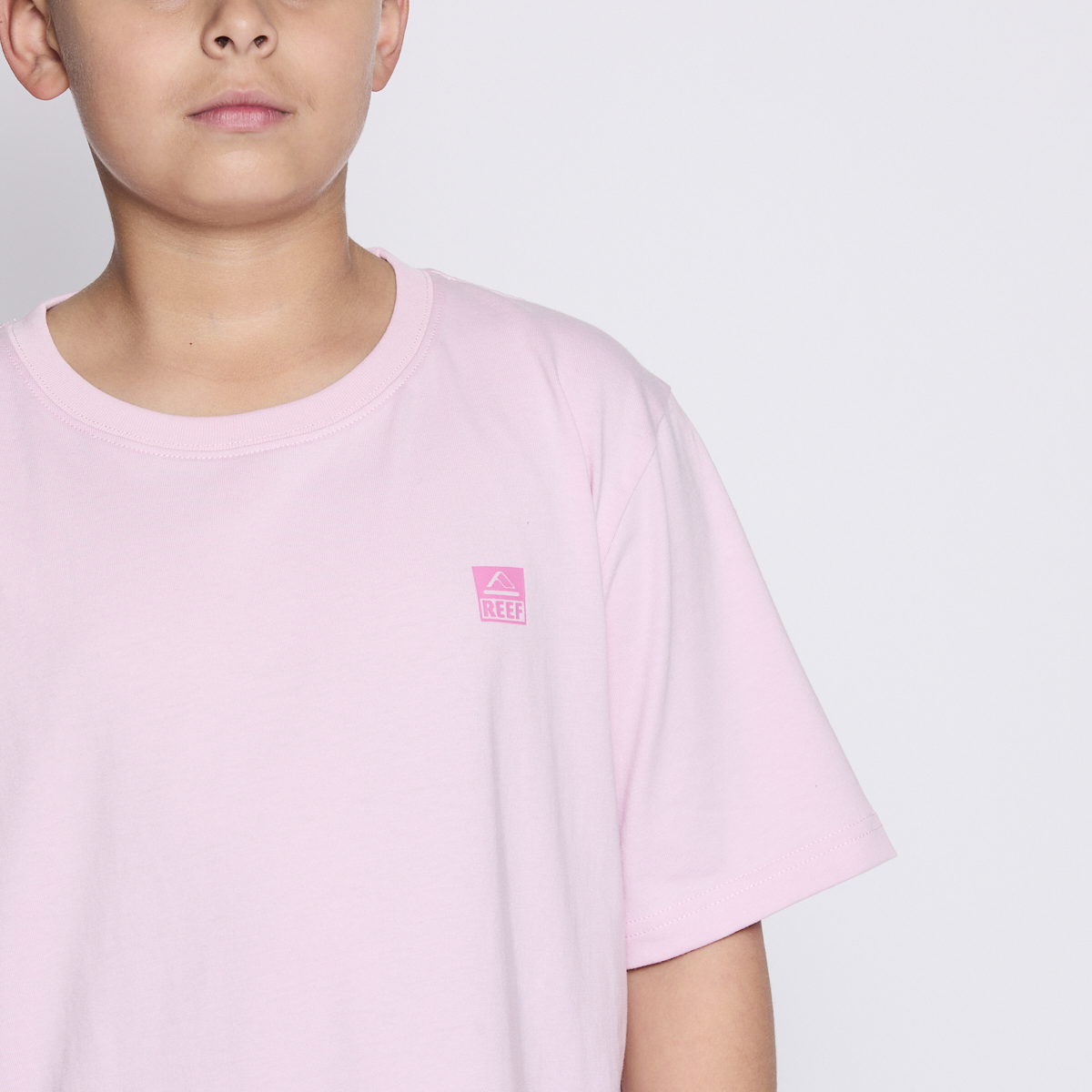 Polera Reef Kids Pink Logo Back