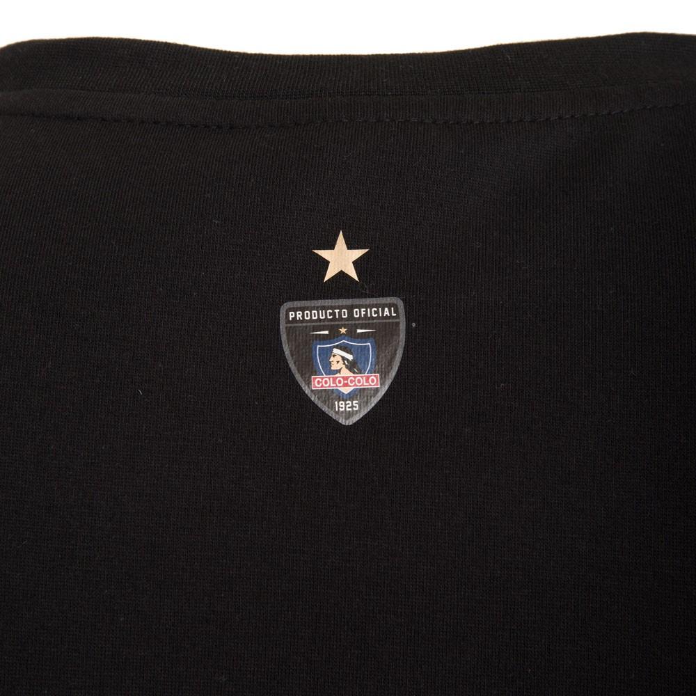 Polera Colo Colo Urbano Escudo Front Black