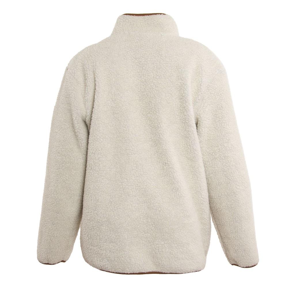 Poleron Men Sherpa Half Zip Beige Brown