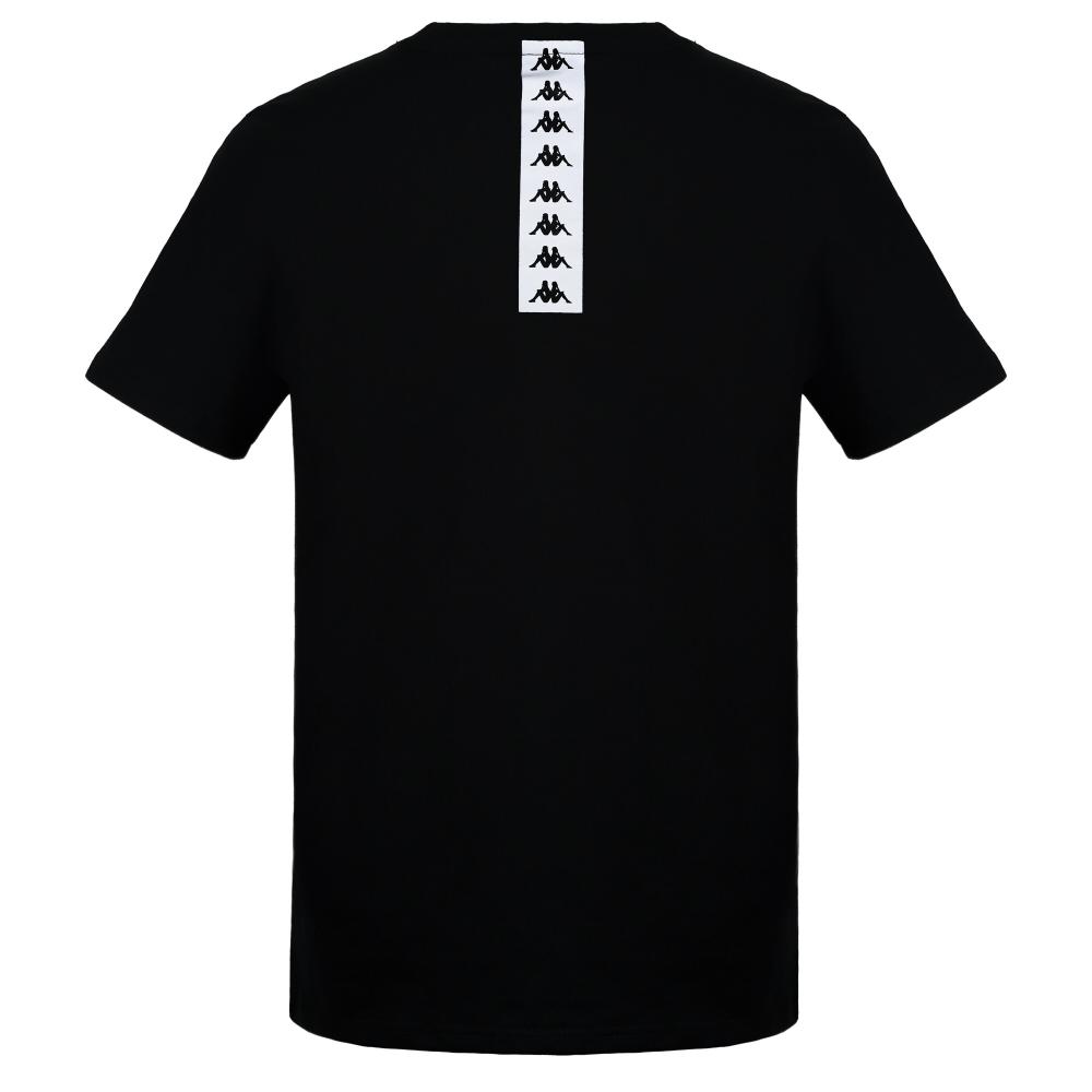Polera Kappa Men Black Omini White Banda Back