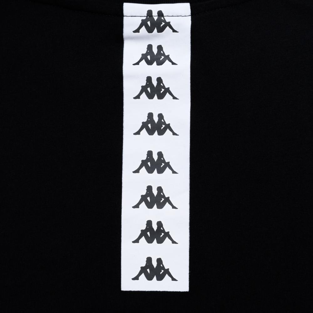 Polera Kappa Men Black Omini White Banda Back