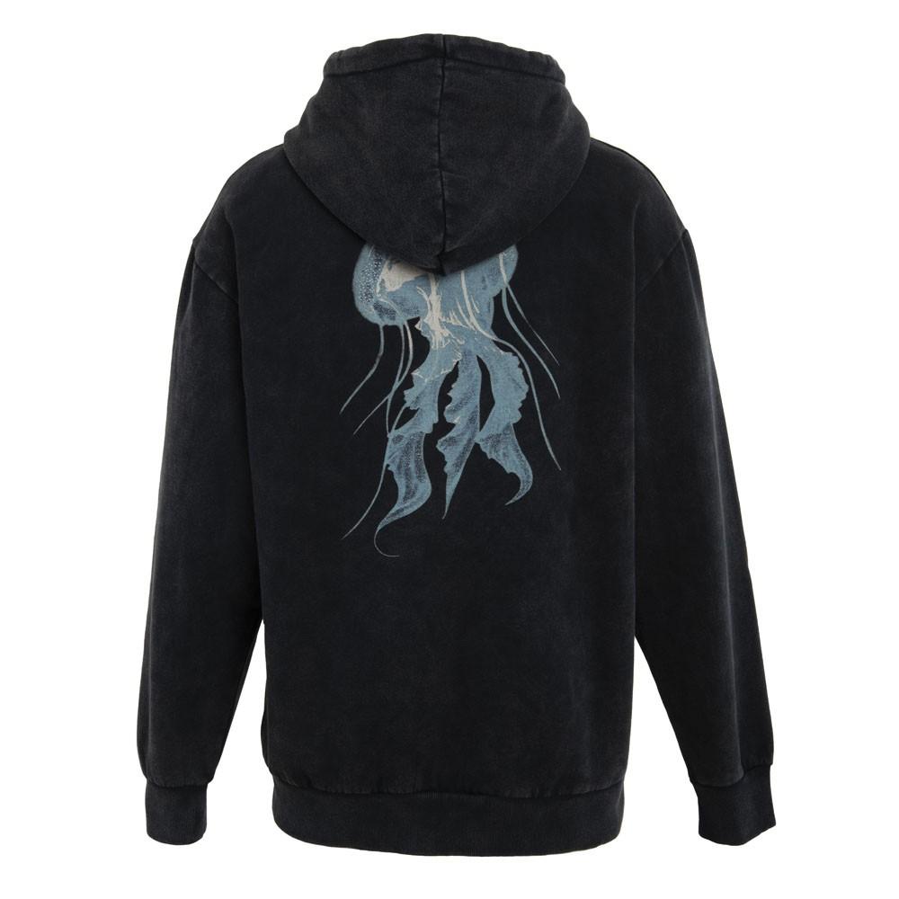 Poleron Men Full Zipper Jellyfish Print