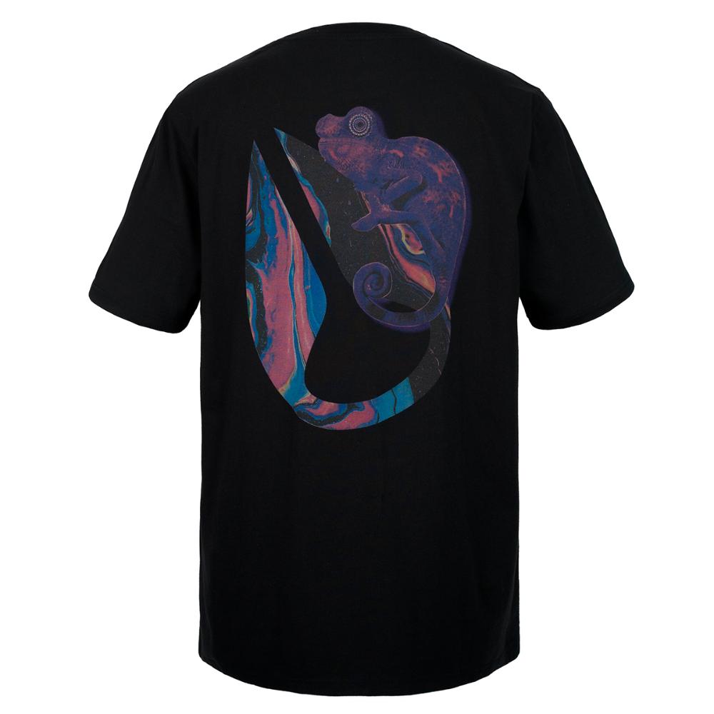 Polera Nixon Men Black Iguana Blue Fuchsia