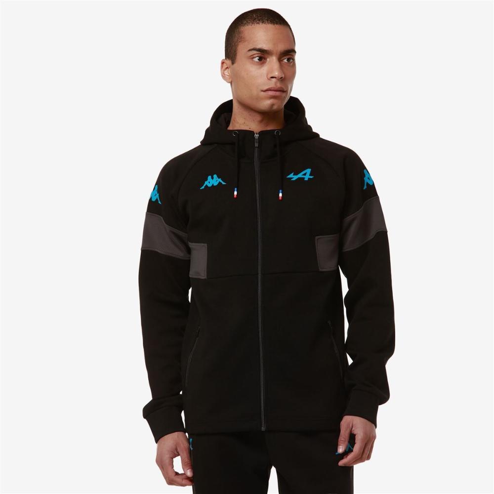 Chaqueta Kappa Men Supporter Adorfeo ALPINE F1 Black Grey Light Blue