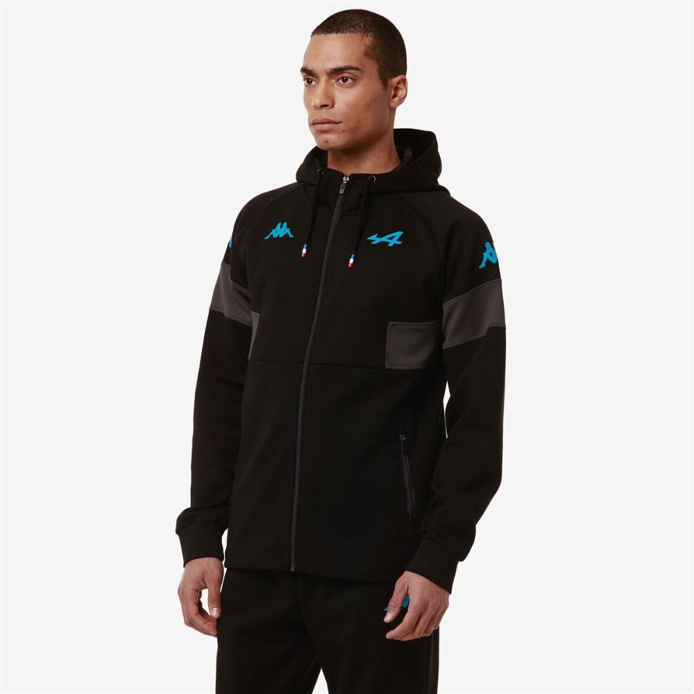 Chaqueta Kappa Men Supporter Adorfeo ALPINE F1 Black Grey Light Blue