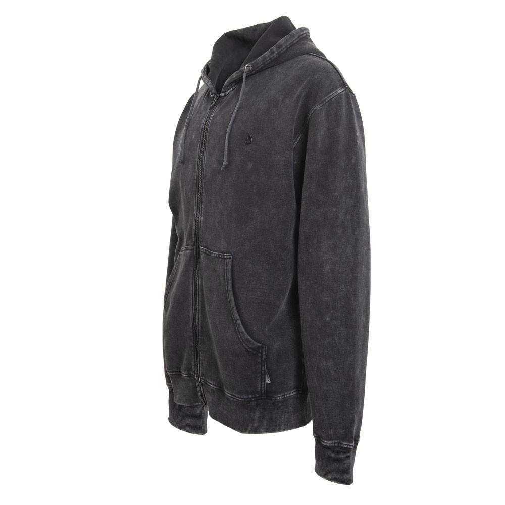 Polerón Zipper Men Black Logo Back Rainbow