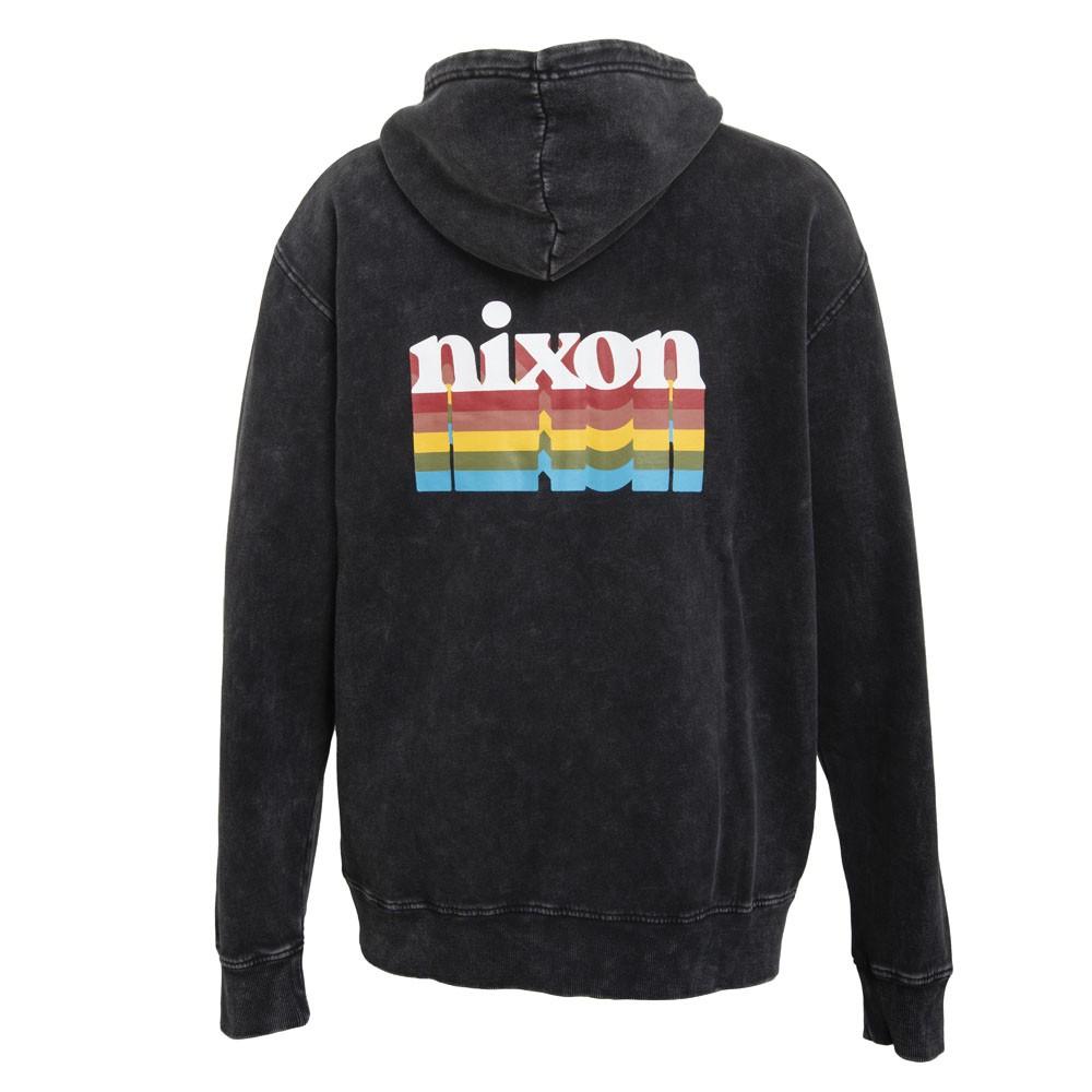 Polerón Zipper Men Black Logo Back Rainbow