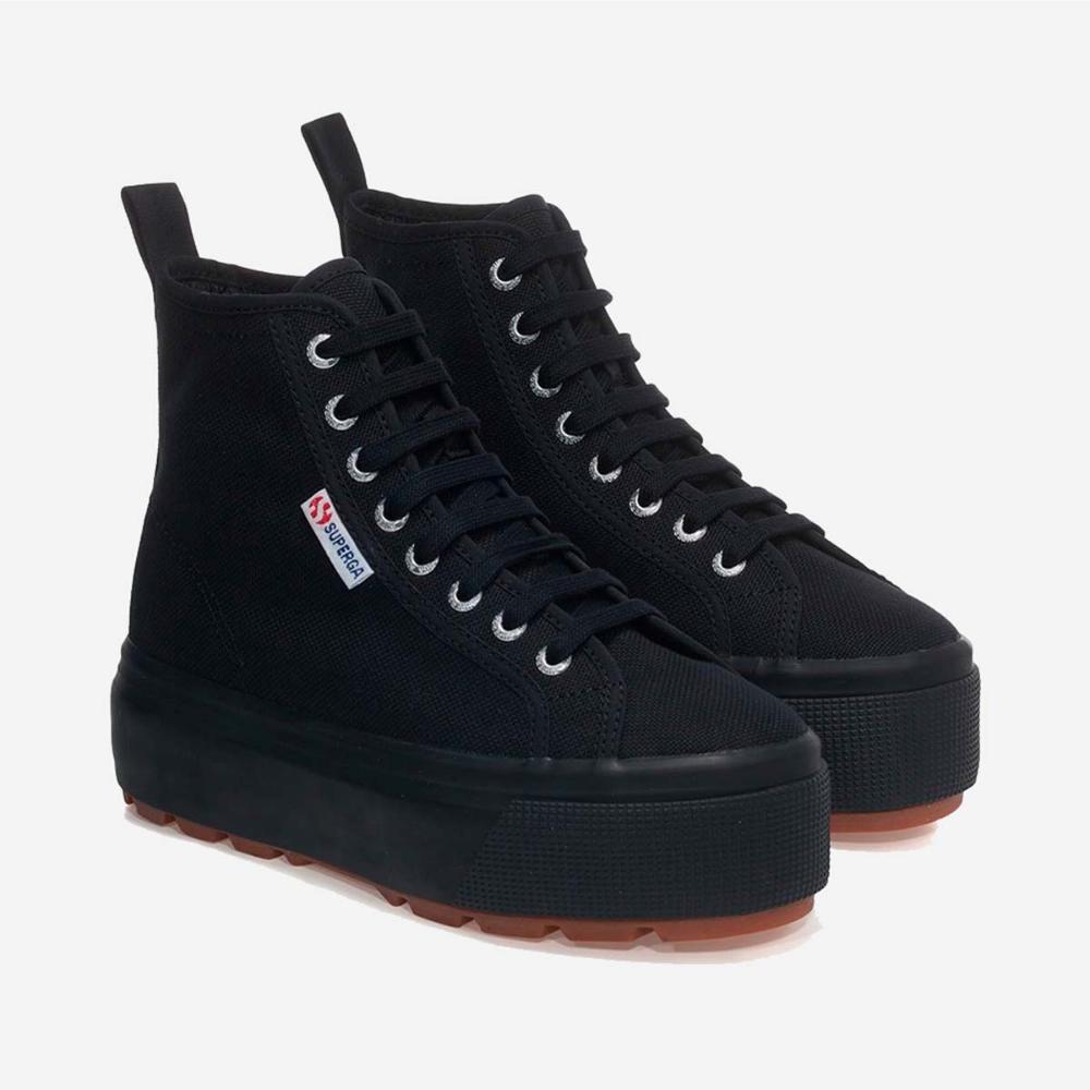 Zapatilla 2708 Hi Top Tank Full Black