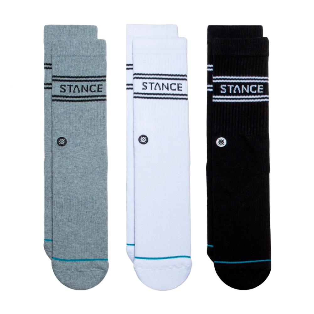 Stance Sock Men Basic Crew 3 Pack Black Grey White