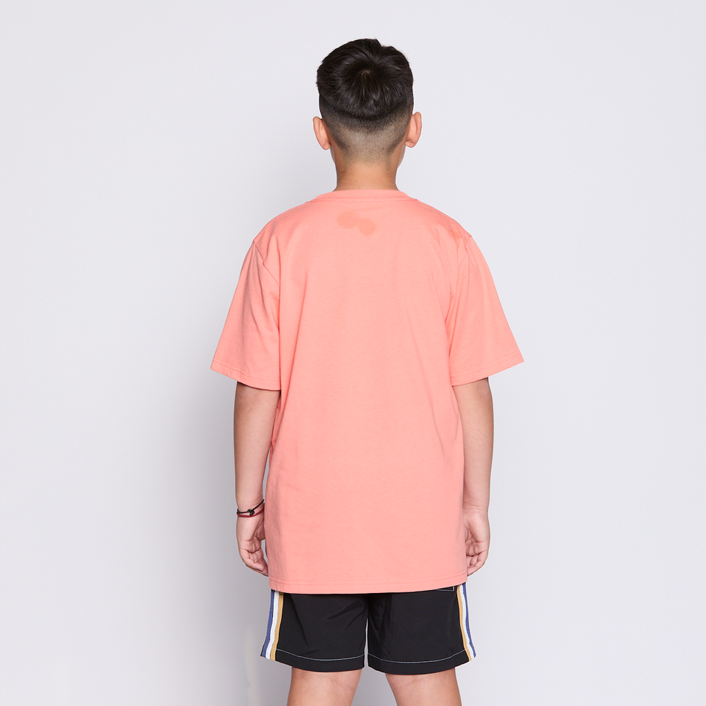 Polera Reef Kids Orange Print Front