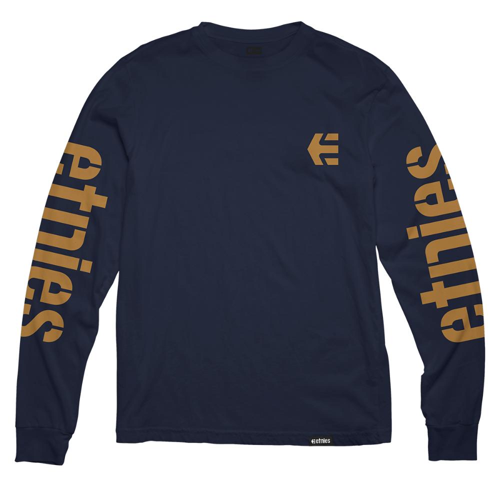 Polera Men Icon Manga Larga Navy Gum