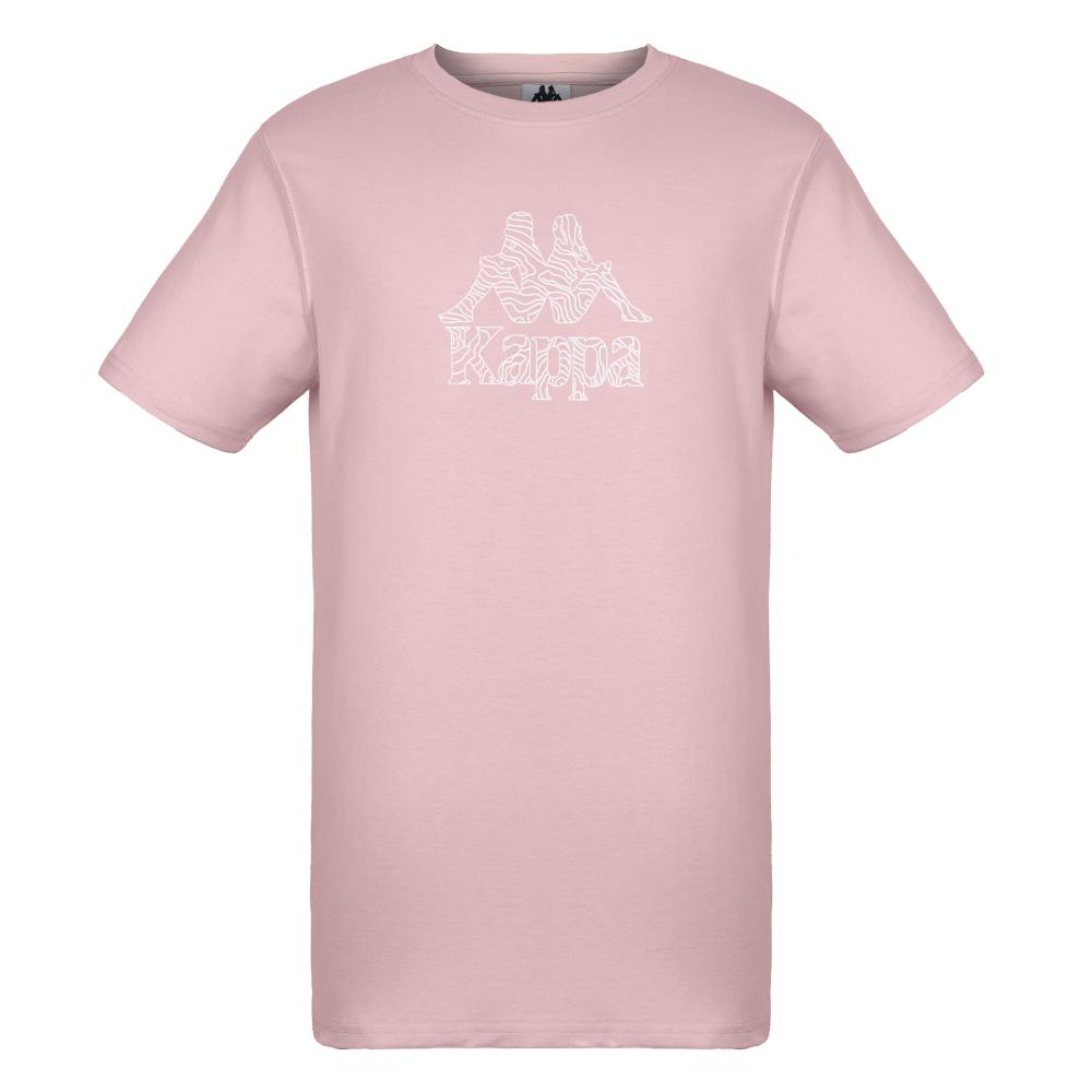 Polera Kappa Men Logo Topographic Light Pink