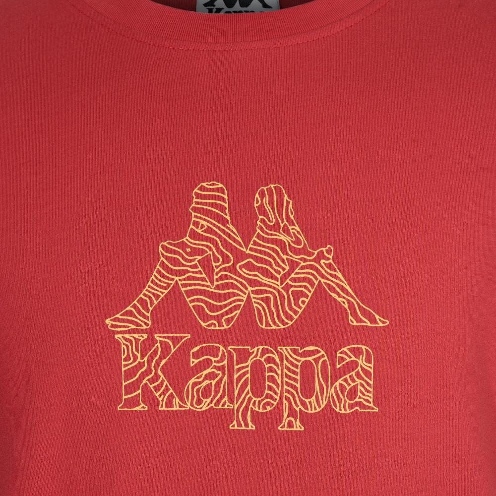 Polera Kappa Men Logo Topographic Red