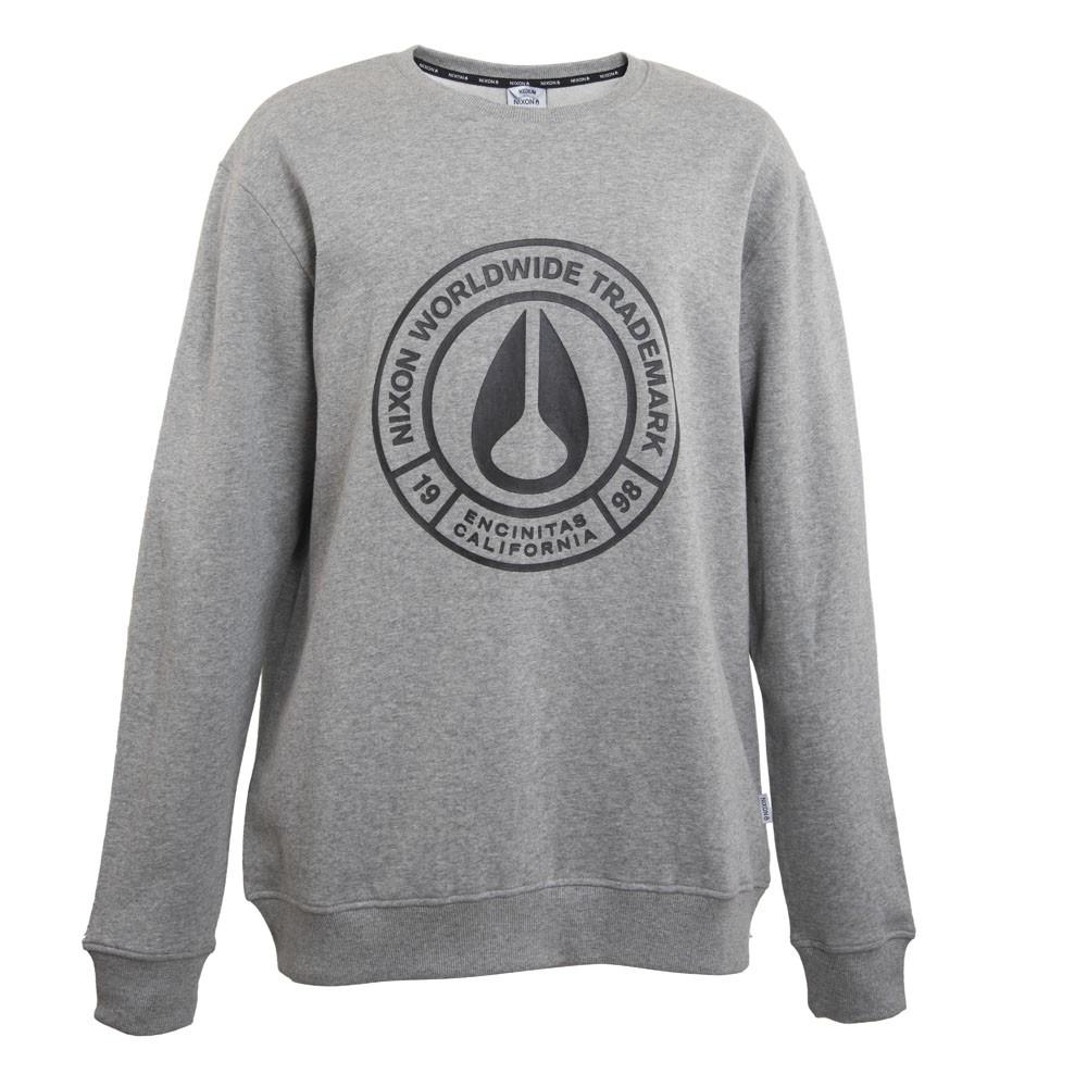 Polerón Crew Grey Logo Front Black