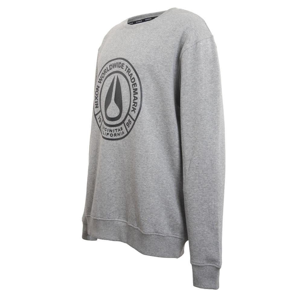 Polerón Crew Grey Logo Front Black