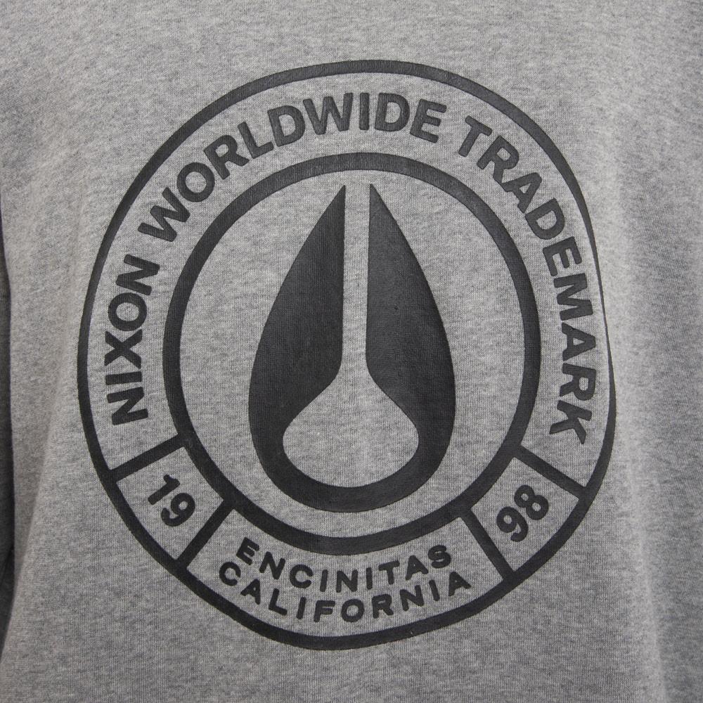 Polerón Crew Grey Logo Front Black