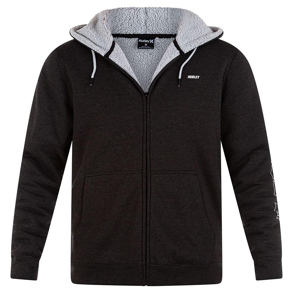 Poleron Zipper Fastlane Burrito Black Hurley