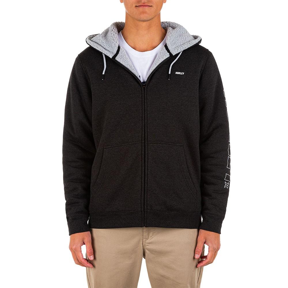Poleron Zipper Fastlane Burrito Black Hurley