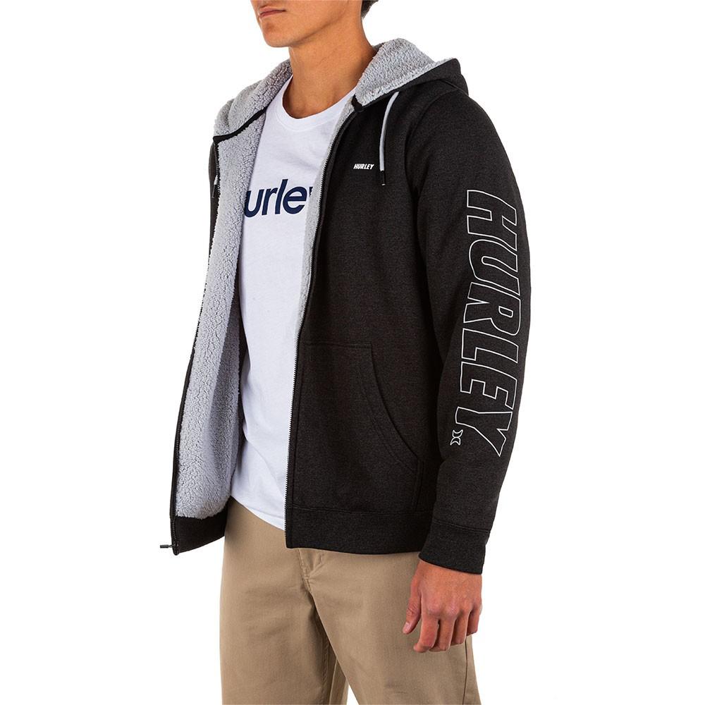 Poleron Zipper Fastlane Burrito Black Hurley