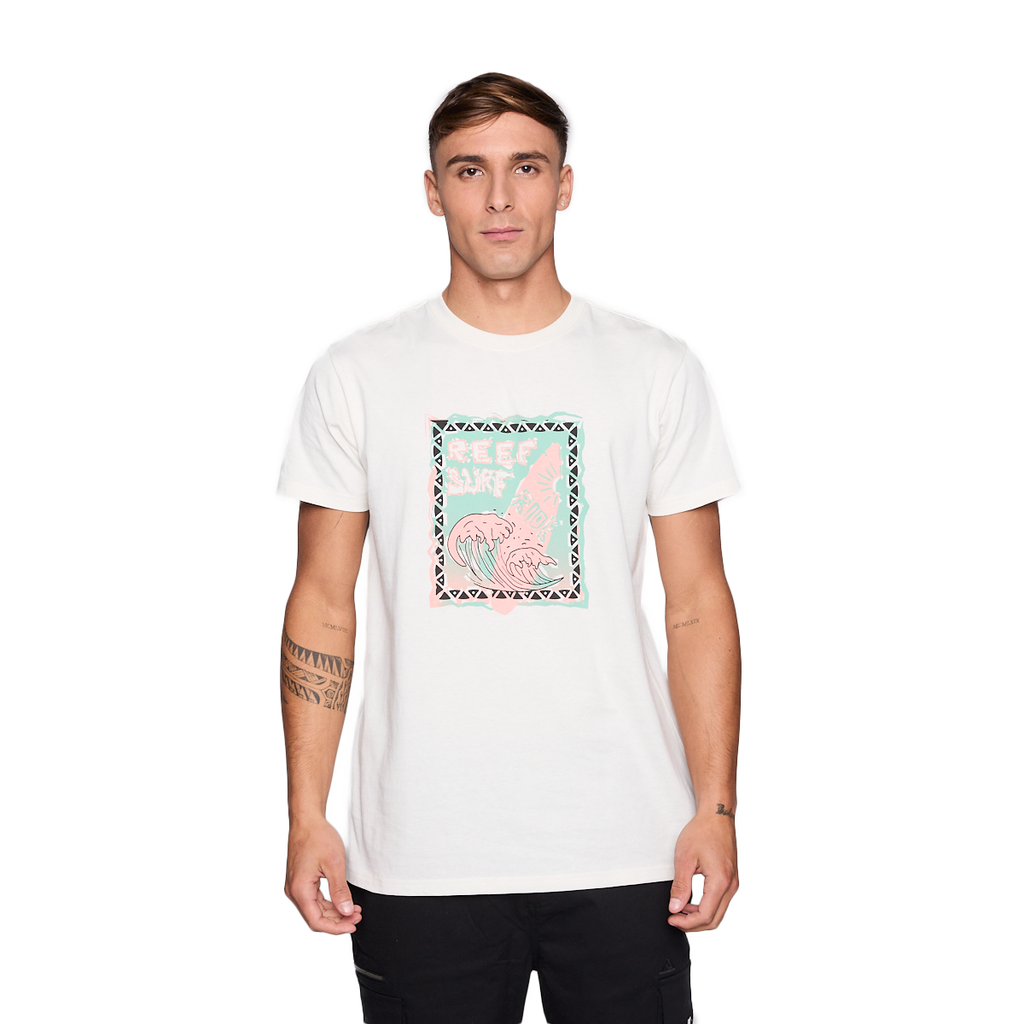 Polera Reef Men Surf Surf Beige