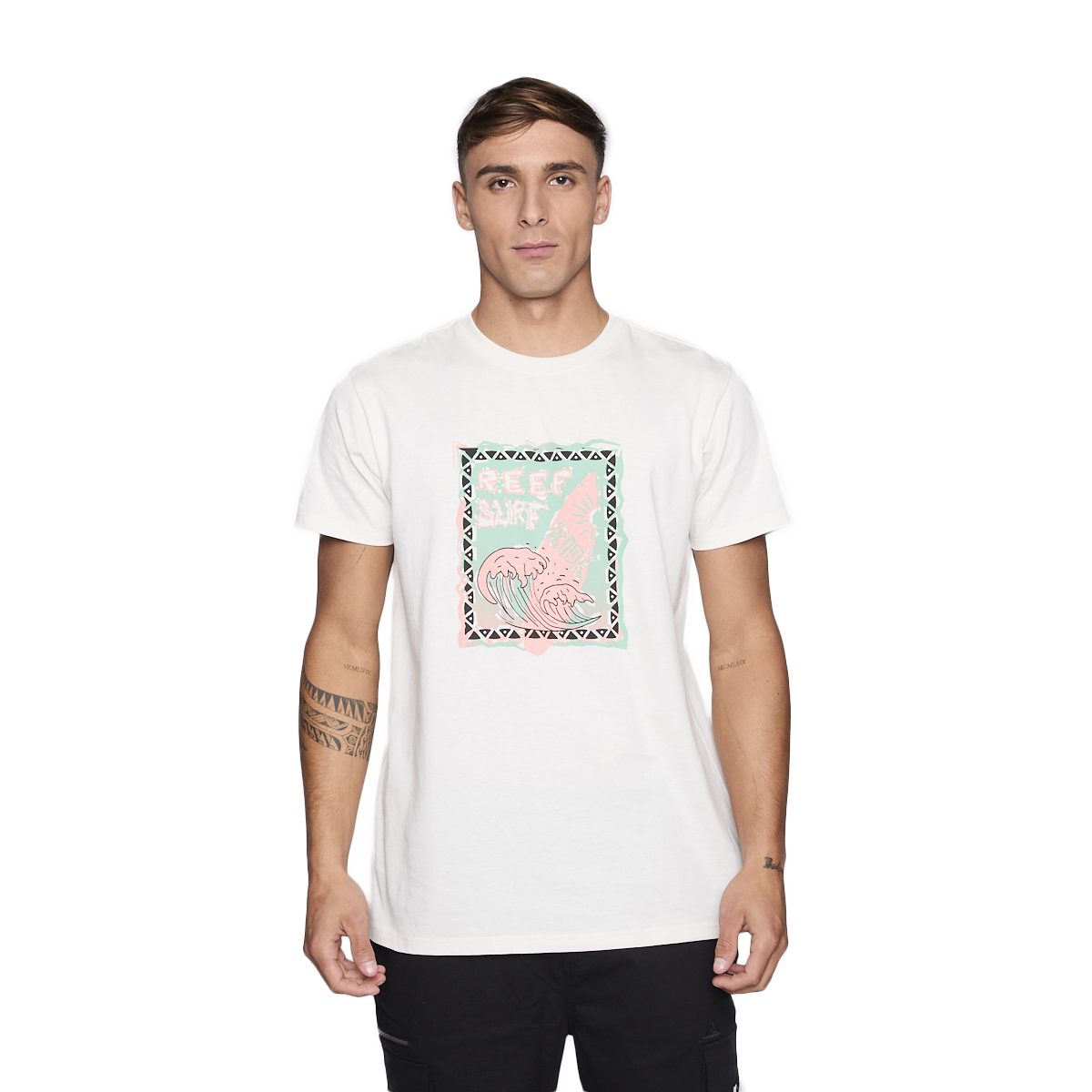 Polera Reef Men Surf Surf Beige