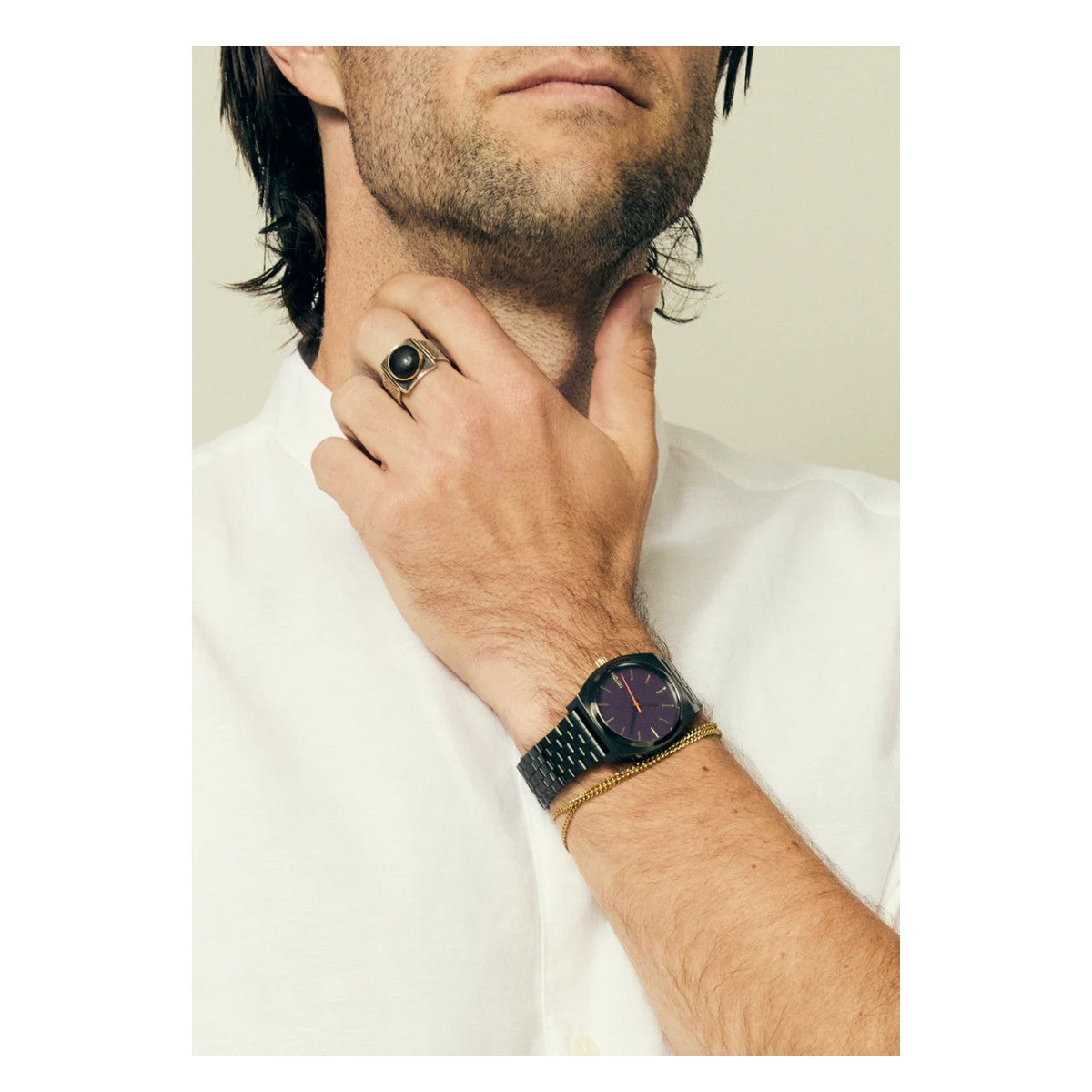Reloj Nixon Time Teller Gunmetal Blackberry Gold