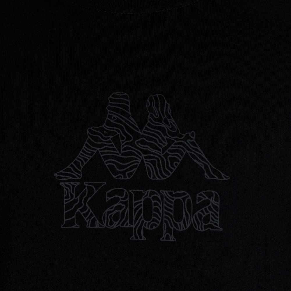 Polera Kappa Men Logo Topographic Black