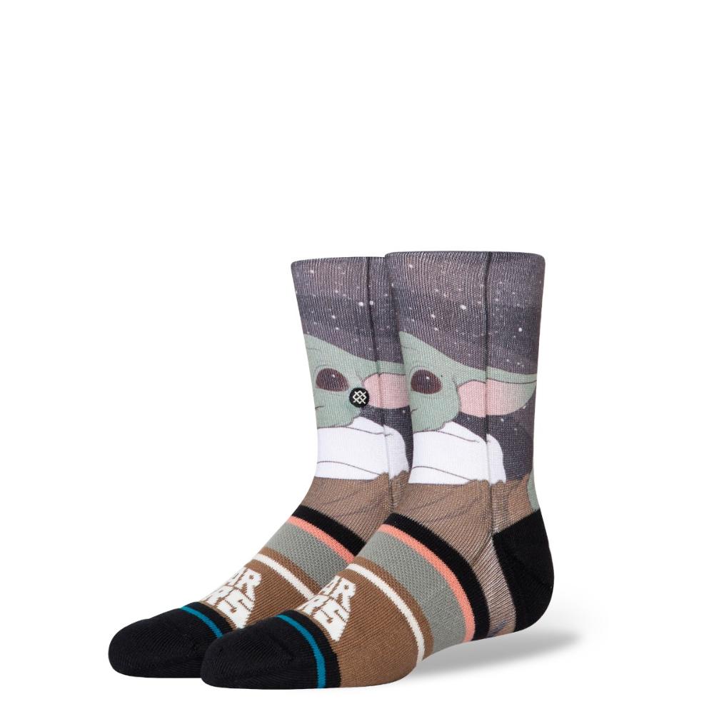 Stance Sock Kids Star War Grogu By Jaz Splatter Grey