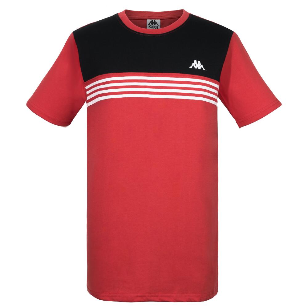 Polera Kappa Men Color Block Red Black White