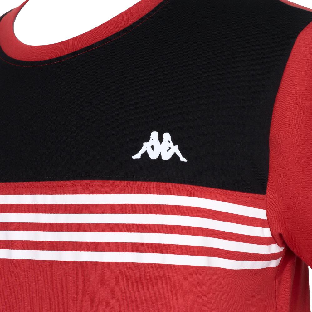 Polera Kappa Men Color Block Red Black White