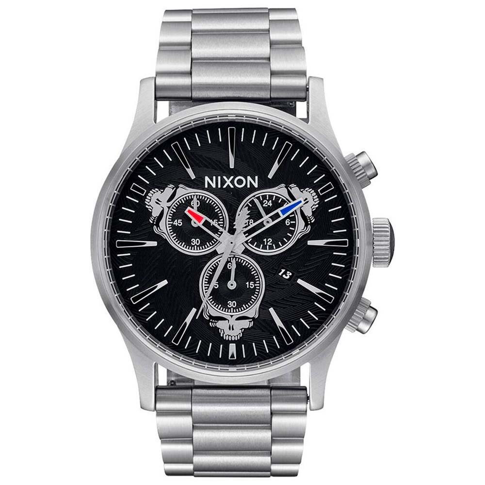 Reloj Grateful Dead Sentry Chrono Silver Black Nixon