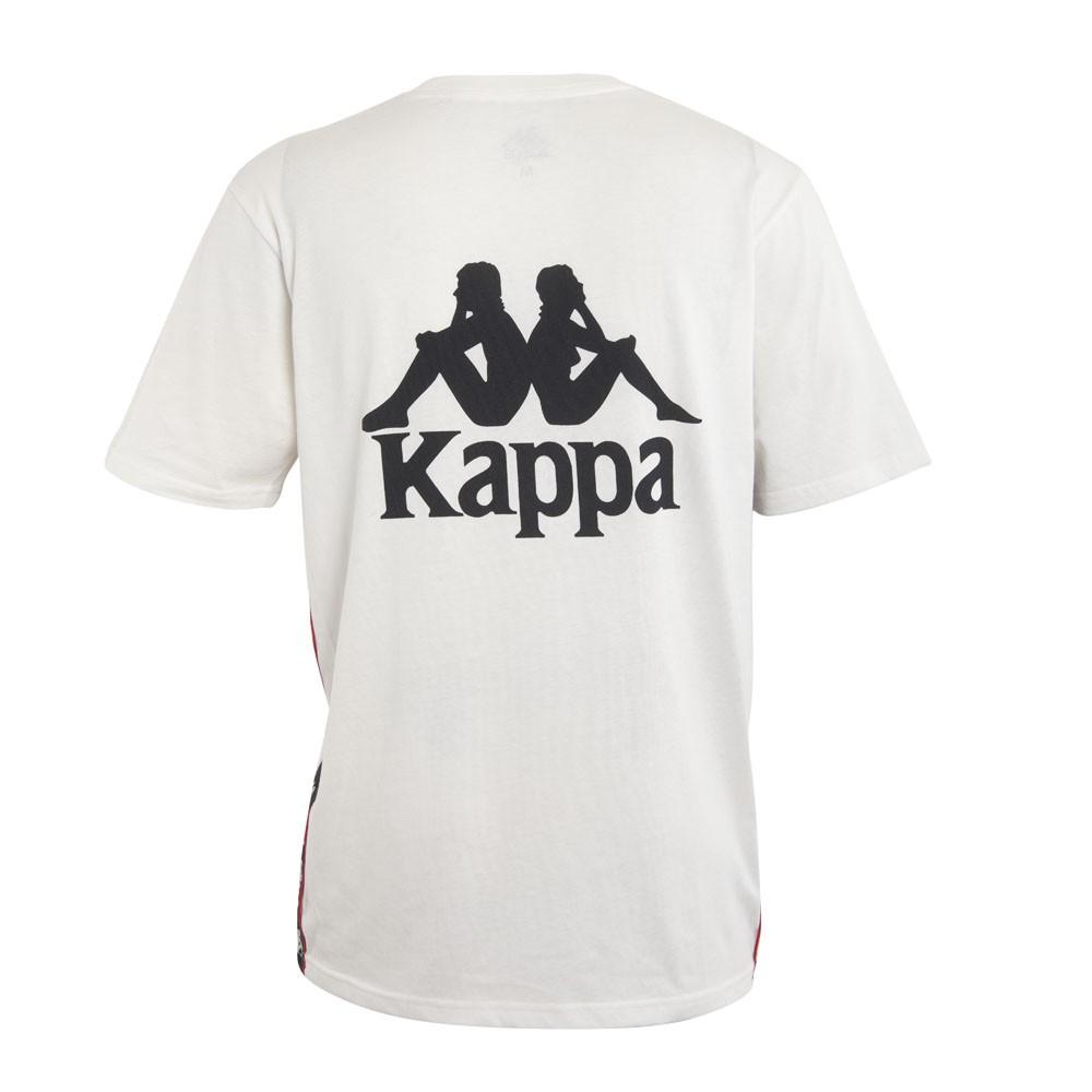 Polera Men White Logo Back Black