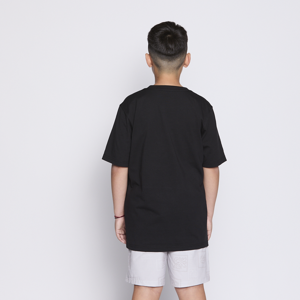 Polera Reef Kids Black Print Front