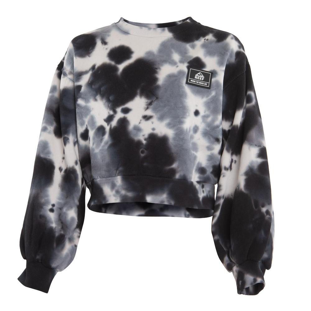 Poleron Girls Crop Black Grey White
